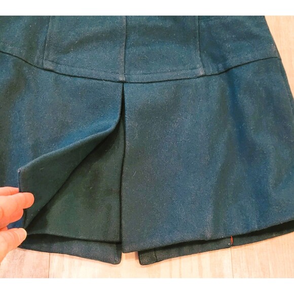 Steve Madden Womens Green Zip Wool Blend Coat Size M Peacoat Snap Pockets Warm - Picture 12 of 13